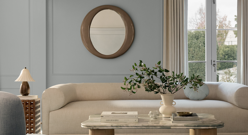 A coastal living room interior.